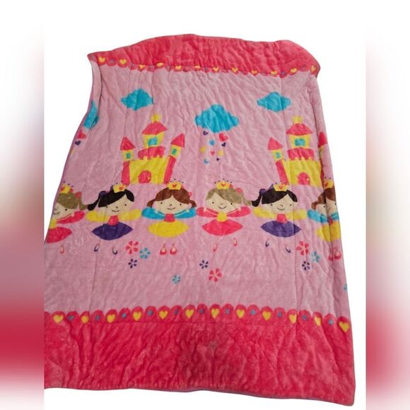 Princess and castles baby blanket 41x55" - Picture 1 of 6